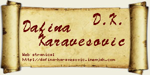 Dafina Karavesović vizit kartica